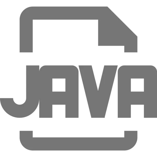 Codificação Java Ícone Arquivo Estilo Esboço — Vetor de Stock