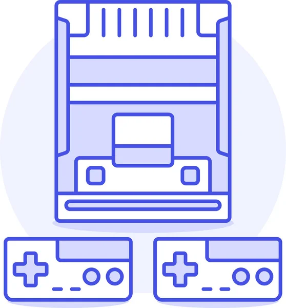 Консоли Контроллера Famicom Значок Стиле Заполненного Контура — стоковый вектор