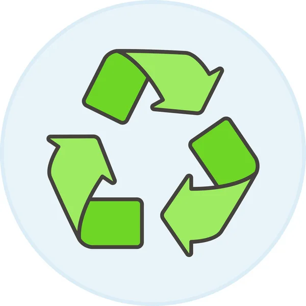 Ikona Ekologii Świadomości Środowiskowej Stylu Wypełnionym — Wektor stockowy