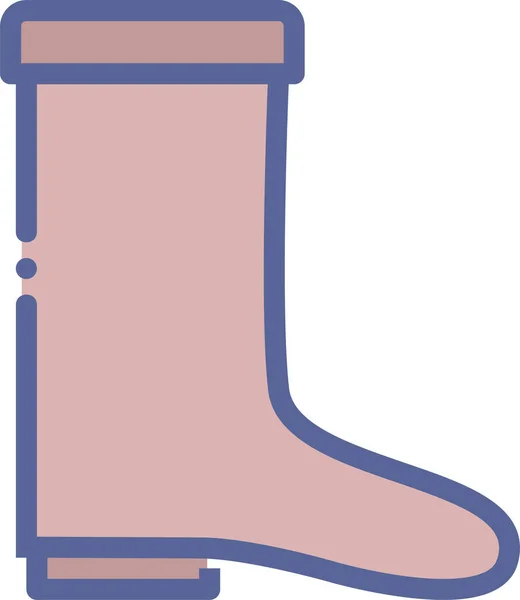 Bota Botas Agricultor Icono Estilo Contorno Lleno — Vector de stock