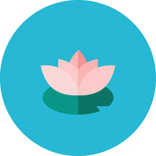 Icône Mixte Plat Lotus Dans Style Plat — Image vectorielle