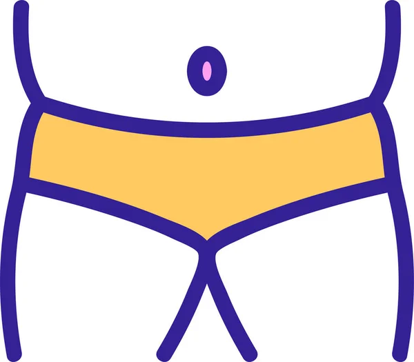 Body Contour Obesitas Pictogram — Stockvector