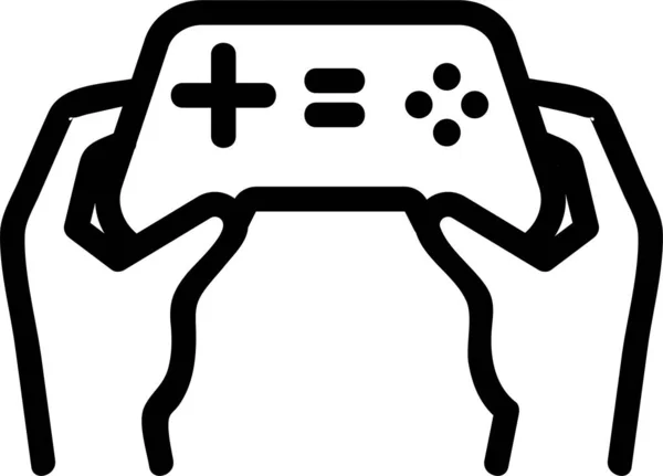 Icône Contour Console Ordinateur Dans Catégorie Jeux Jeux — Image vectorielle