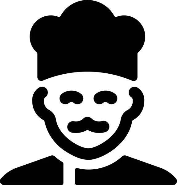 Macho Chico Blanco Icono Estilo Sólido — Vector de stock