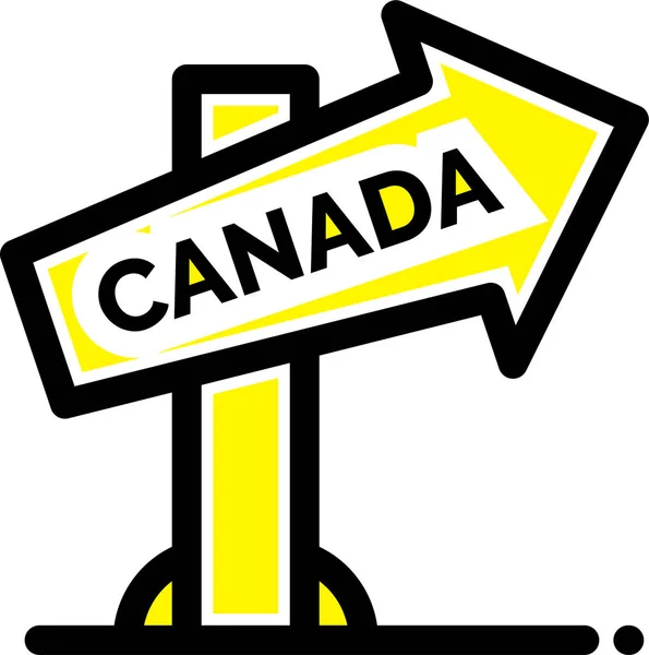 Canada Direction Location Icon Culture Community Categories — 스톡 벡터