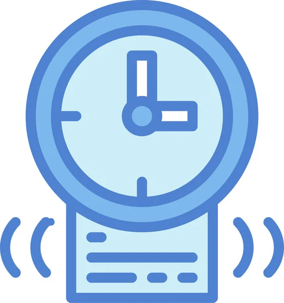 Alarm Clock Time Icon Filled Outline Style — Stock Vector