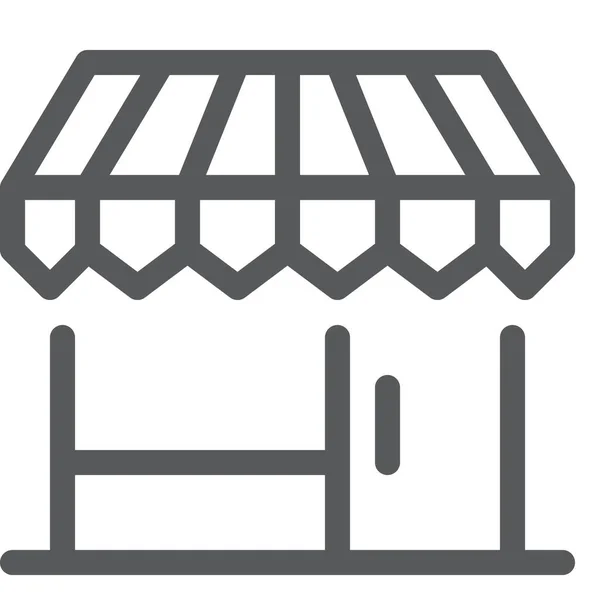 Butik Bygning Business Ikon Skitse Stil – Stock-vektor