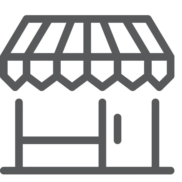 Icono Del Negocio Del Edificio Tienda Estilo Esquema — Archivo Imágenes Vectoriales