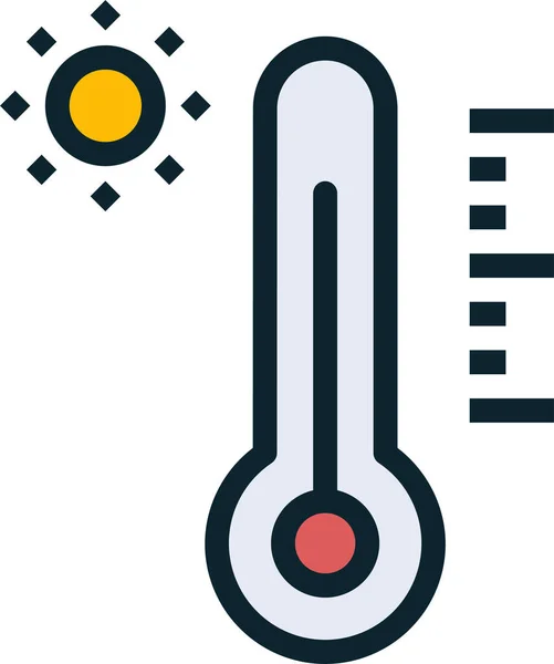 Icône Mesure Chaude Prévue Dans Catégorie Nature Plein Air Aventure — Image vectorielle