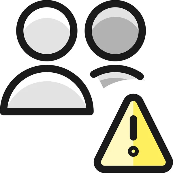 Warning Actions Multiple Icon Filled Outline Style — Stock Vector