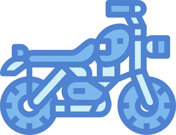 Cruiser Motorfiets Motorfiets Pictogram — Stockvector