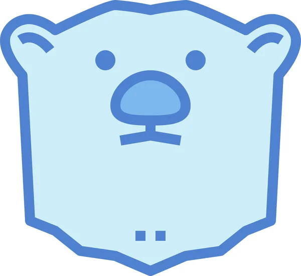Polar Bear Wildlife Icon Filled Outline Style — Stock Vector