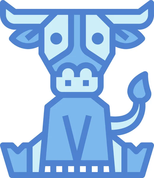 Animal Buffalo Mammal Icon Categoría Animal — Vector de stock