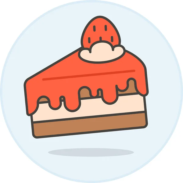 Panadería Horneada Icono Panadería Estilo Contorno Lleno — Vector de stock