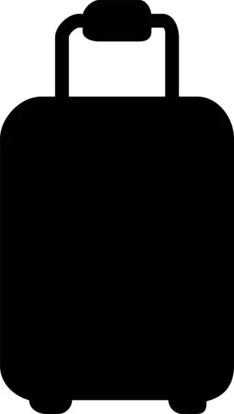 Значок Багажного Багажа Твердом Стиле — стоковый вектор