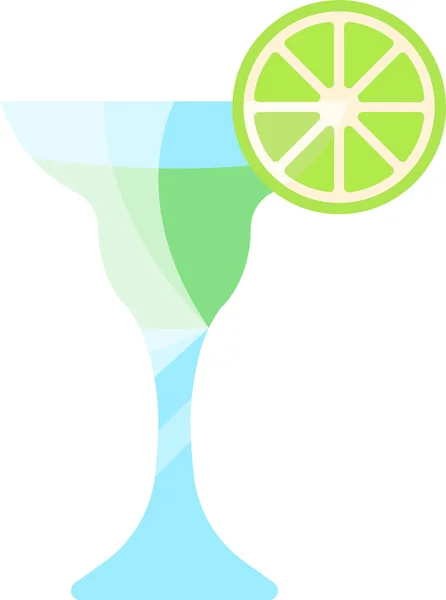 Alcohol Coctails Drink Icon Flat Style — Stock Vector