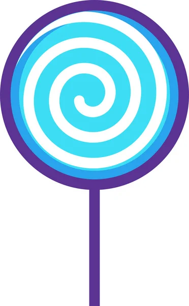 Caramelo Caramelo Lollipop Icono Estilo Contorno Lleno — Vector de stock