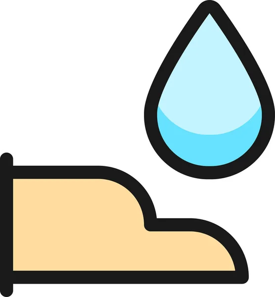 Wasser Körperpflege Ikone Ausgefüllten Outline Stil — Stockvektor