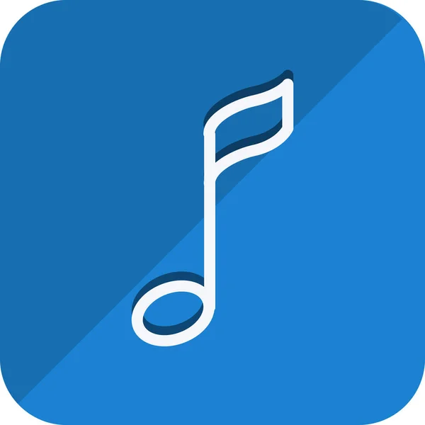 Audio Multimedialna Ikona Muzyki Stylu Zarysu — Wektor stockowy