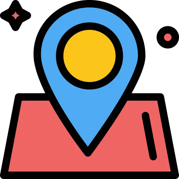 Location Map Way Icon Mixed Category — Stock Vector