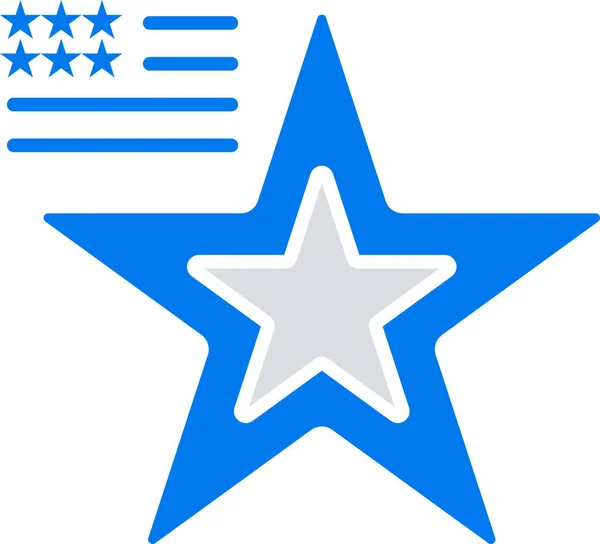 Ikone Der Amerikanischen Flagge — Stockvektor