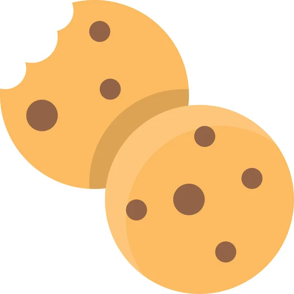 Bäcker Bäckerei Brot Ikone Flachen Stil — Stockvektor