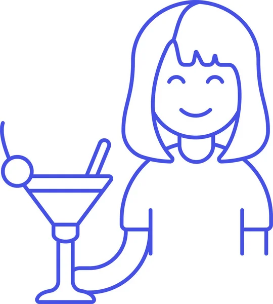 Alcool Bar Cerise Icône Dans Catégorie Des Boissons Alimentaires — Image vectorielle
