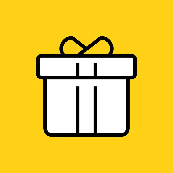 Birthday Celebration Gift Icon Outline Style — Stock Vector