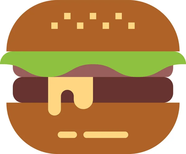 Hamburguesa Icono Comida Rápida — Vector de stock