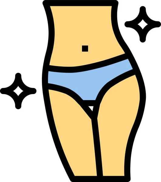 Body Bum Heup Pictogram — Stockvector