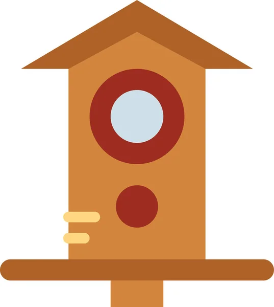 Vogel Huis Huisdier Pictogram Platte Stijl — Stockvector