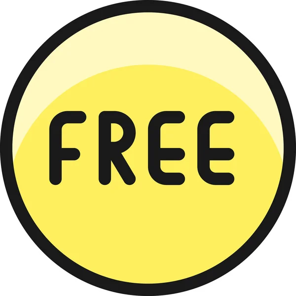Tag Free Circle Icon Full Outline Style — Stockvektor