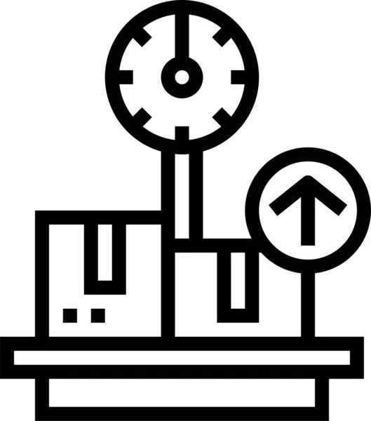 Balance Control Scales Icon Umrissstil — Stockvektor