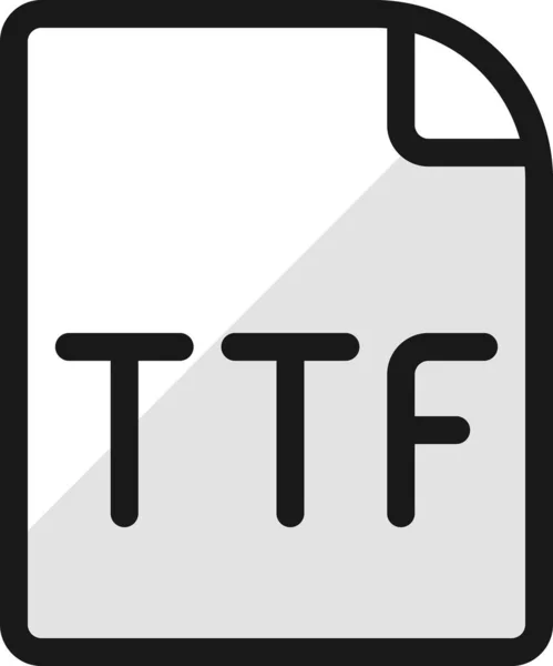 Design Datei Ttf Symbol Stil Ausgefüllter Umrisse — Stockvektor