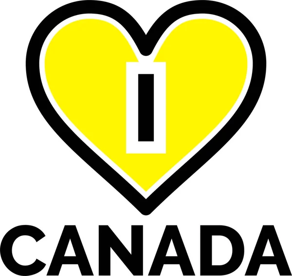 Kanada Szív Szerelem Ikon Kultúra Közösségek Kategóriában — Stock Vector