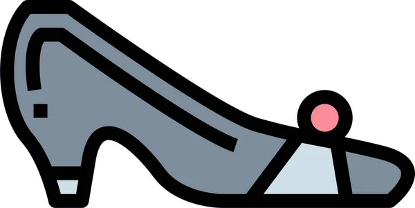 Ropa Calzado Tacón Icono Categoría Calzado — Vector de stock