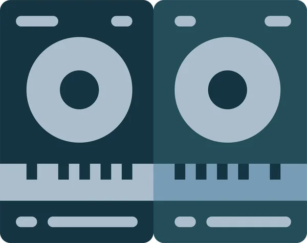 Audio Altavoces Icono Música Estilo Plano — Vector de stock