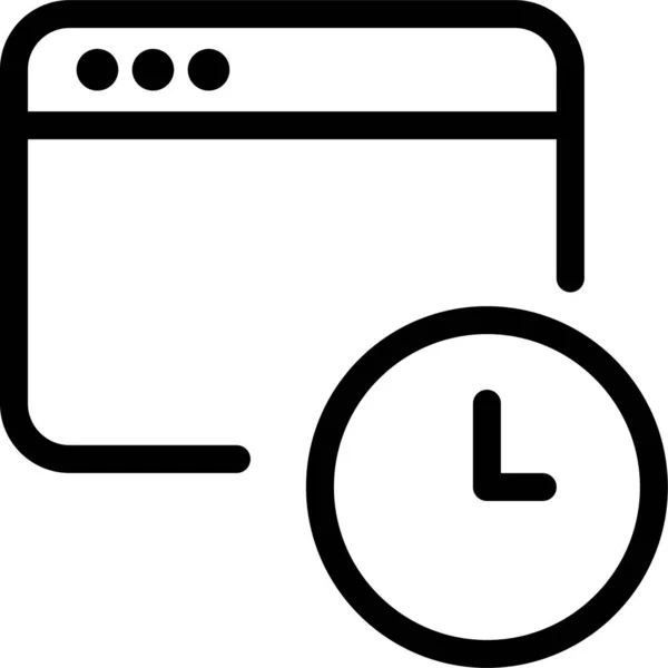 Εφαρμογή Εικονίδιο Ρολόι Εφαρμογές Στυλ Περίγραμμα — Διανυσματικό Αρχείο