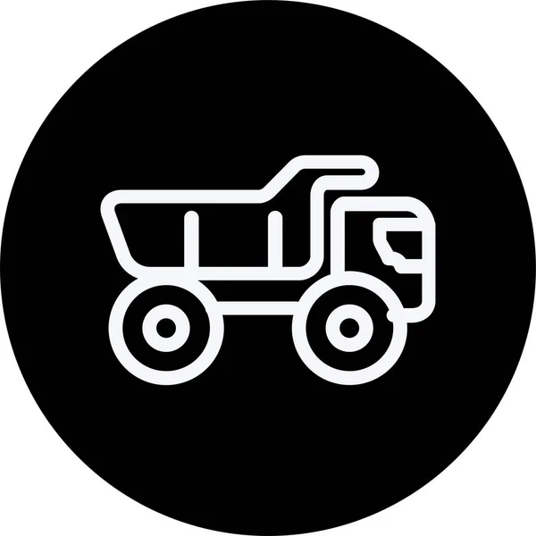 Ikona Transportu Samochodowego Zarysie — Wektor stockowy
