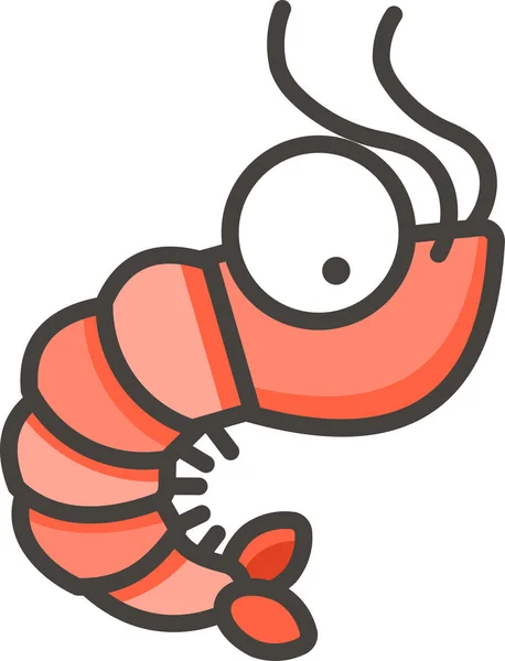 1F990 Shrimp Filled Περίγραμμα Εικονίδιο Filled Περίγραμμα Στυλ — Διανυσματικό Αρχείο