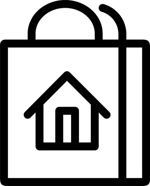 Estate Home House Icon Outline Style — Stock Vector