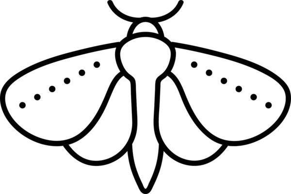 Icône Contour Bug Scarabée — Image vectorielle