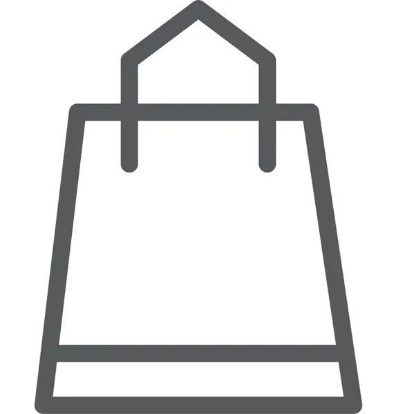 Väska Shopping Bära Ikon Kontur Stil — Stock vektor