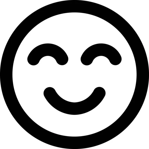 Smiley Lächeln Alternatives Symbol Solidem Stil — Stockvektor