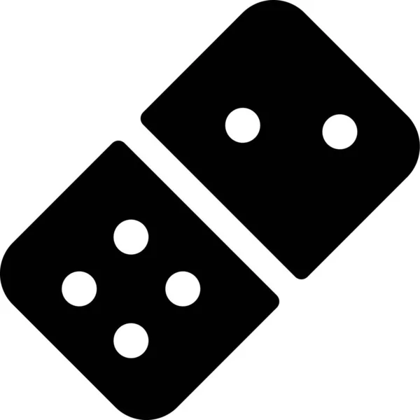 Настільна Гра Значок Двійки Суцільному Стилі — стоковий вектор