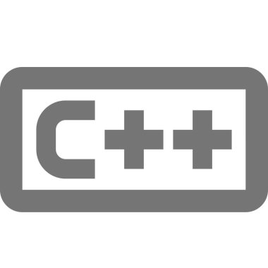 Coding c++ programming icon in outline style clipart svg vector 
