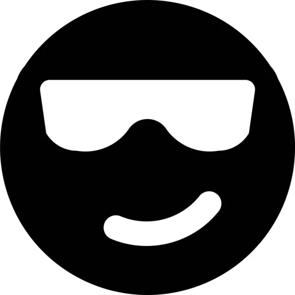 Εικονίδιο Μηνύματος Chat Glasses Συμπαγές Στυλ — Διανυσματικό Αρχείο