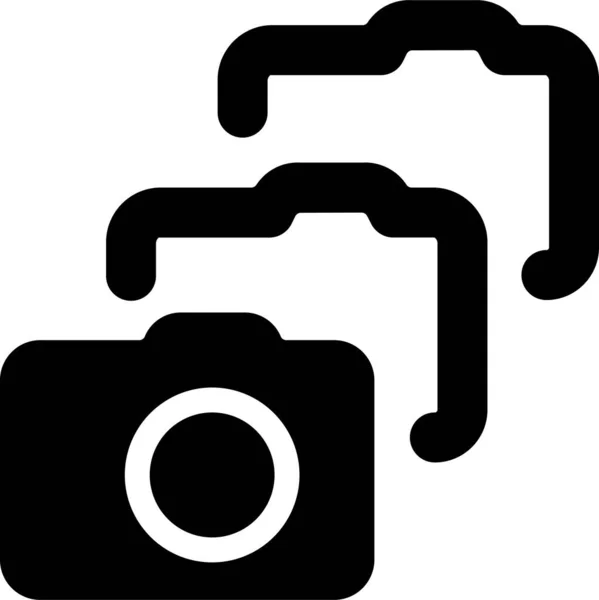 Tirar Fotos Câmeras Ícone Estilo Sólido —  Vetores de Stock