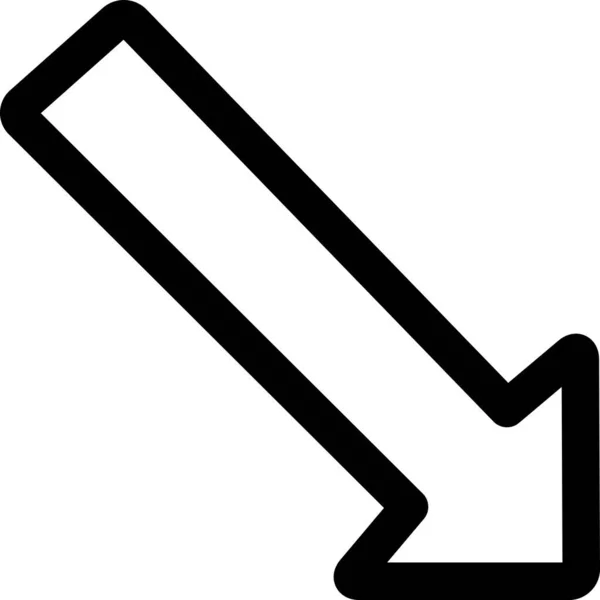 Diagram Arrow Icon Outline Style — Stock Vector