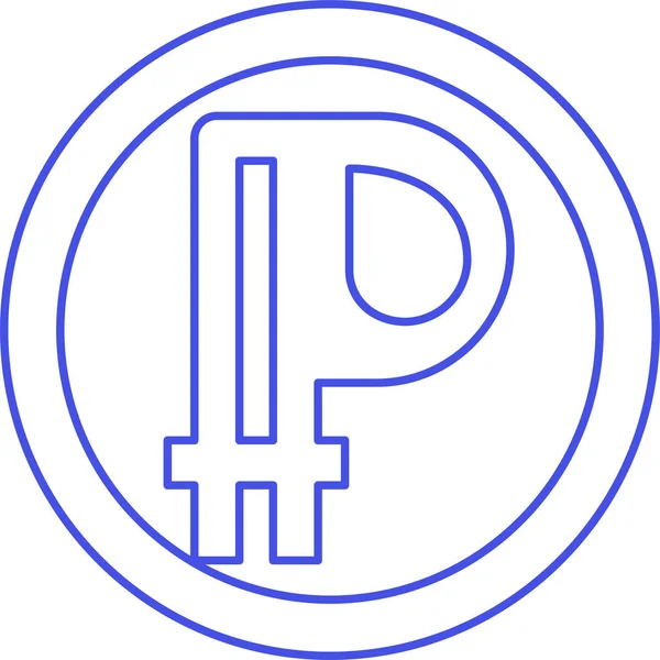 Asset Coin Crypto Icon — Vector de stock